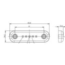 Seitenmarkirungsleuchte gelb LED 12/24V  LBH  83,8 / 24,2 / 10,4   Lochabstand  61mm